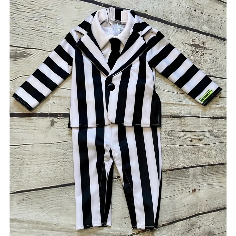 Beetlejuice Infant Striped Jumpsuit